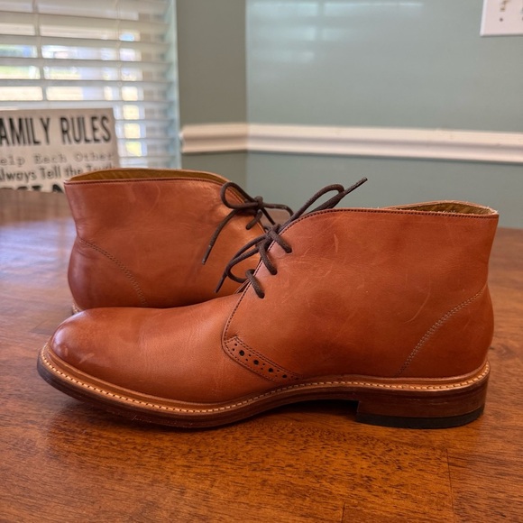 Stacy Adams Maxwell Tan Leather Chukka Boots size 10.5 brown